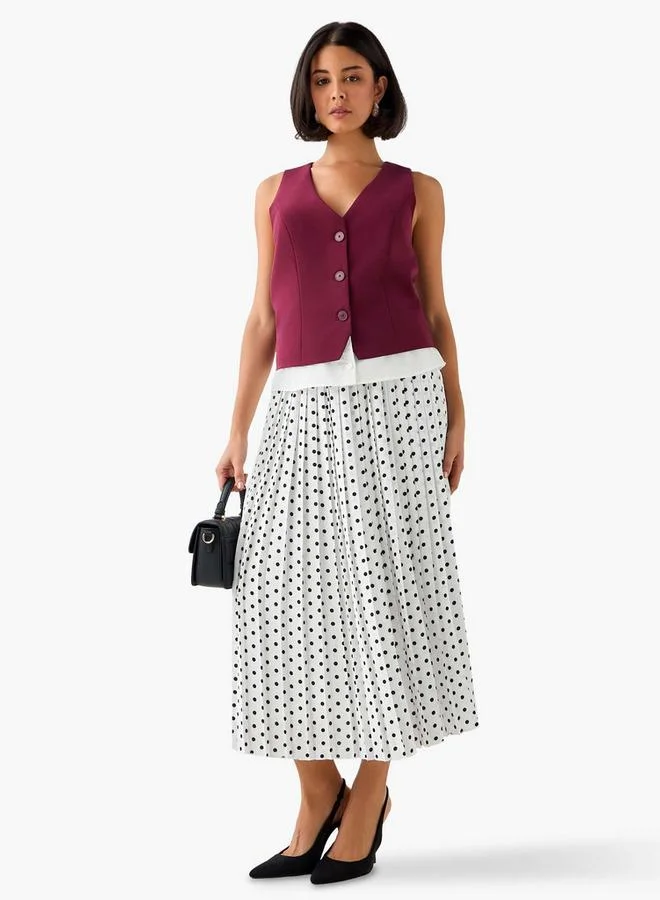 2Xtremz 2Xtremz Maxi Pleated Skirt with Elasticated Waist